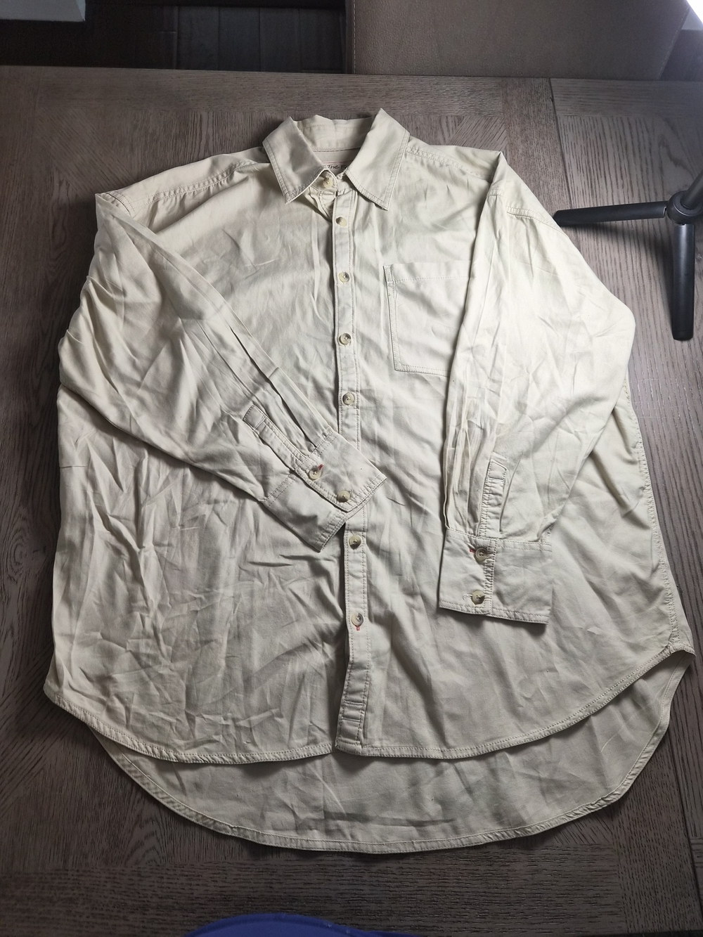 We The Free Cream Button-Up Long Sleeve Shirt